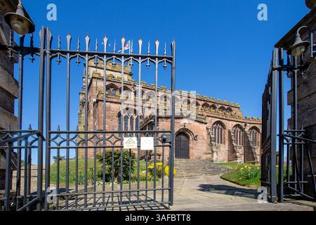 Die Pfarrkirche St. Jakobus, den Großen in der Cheshire Dorf Audlem England Großbritannien Stockfoto
