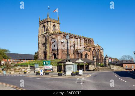 Die Pfarrkirche St. Jakobus, den Großen in der Cheshire Dorf Audlem England Großbritannien Stockfoto