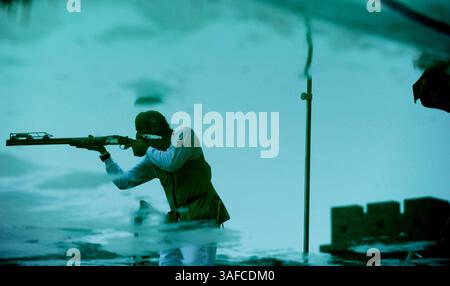 August 2008 - Peking, China - Foto vom 10. August 2008 zeigt die Reflexion von AHMED ALMAKTOUM aus den Vereinigten Arabischen Emiraten im Wasser (Credit Image: ZUMA Press/ZUMAPRESS.com) Stockfoto