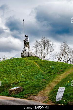 Denkmal für Llywelyn ap Gruffyd Fychan in Llandovery, Wales Stockfoto