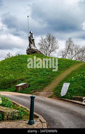 Denkmal für Llywelyn ap Gruffyd Fychan in Llandovery, Wales Stockfoto