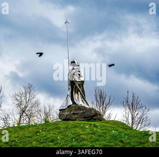 Denkmal für Llywelyn ap Gruffyd Fychan in Llandovery, Wales Stockfoto