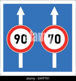 Straßenschilder: Besondere Verkehrsbedingungen Stock Vektor