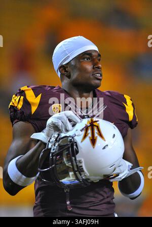 Oktober 2011 . Arizona State Sun Devils Wide Receiver Gerell Robinson. Während eines Spiels zwischen den Oregon State Beavers und den Arizona State Sun Devils im Sun Devil Stadium in Tempe, Arizona. Arizona State gewinnt 35:20. (Credit Image: © Manny Flores/Cal Sport Media/ZUMAPRESS.com) Stockfoto