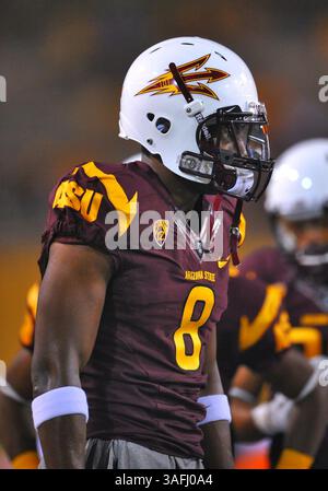 Oktober 2011 . Arizona State Sun Devils Wide Receiver Gerell Robinson. Während eines Spiels zwischen den Oregon State Beavers und den Arizona State Sun Devils im Sun Devil Stadium in Tempe, Arizona. Arizona State gewinnt 35:20. (Credit Image: © Manny Flores/Cal Sport Media/ZUMAPRESS.com) Stockfoto