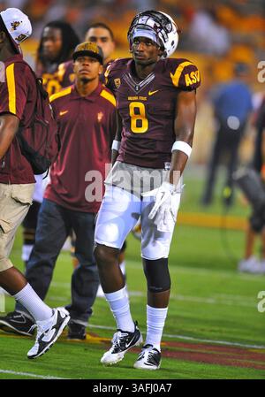 Oktober 2011 . Arizona State Sun Devils Wide Receiver Gerell Robinson. Während eines Spiels zwischen den Oregon State Beavers und den Arizona State Sun Devils im Sun Devil Stadium in Tempe, Arizona. Arizona State gewinnt 35:20. (Credit Image: © Manny Flores/Cal Sport Media/ZUMAPRESS.com) Stockfoto