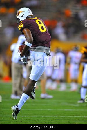 Oktober 2011 . Arizona State Sun Devils Wide Receiver Gerell Robinson. Während eines Spiels zwischen den Oregon State Beavers und den Arizona State Sun Devils im Sun Devil Stadium in Tempe, Arizona. Arizona State gewinnt 35:20. (Credit Image: © Manny Flores/Cal Sport Media/ZUMAPRESS.com) Stockfoto