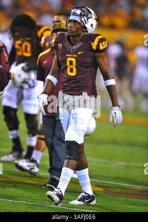 Oktober 2011 . Arizona State Sun Devils Wide Receiver Gerell Robinson. Während eines Spiels zwischen den Oregon State Beavers und den Arizona State Sun Devils im Sun Devil Stadium in Tempe, Arizona. Arizona State gewinnt 35:20. (Credit Image: © Manny Flores/Cal Sport Media/ZUMAPRESS.com) Stockfoto