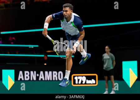 Rotterdam, Niederlande. Februar 2025. ROTTERDAM, NIEDERLANDE - 5. FEBRUAR: Arthur Fils während der ABN AMRO Open in Rotterdam Ahoy am 5. Februar 2025 in Rotterdam, Niederlande. (Foto von Marleen Fouchier/Orange Pictures) Credit: Orange Pics BV/Alamy Live News Stockfoto