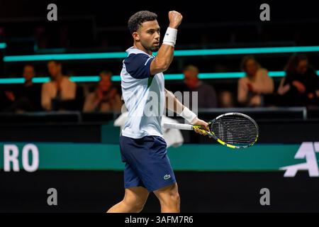 Rotterdam, Niederlande. Februar 2025. ROTTERDAM, NIEDERLANDE - 5. FEBRUAR: Arthur Fils während der ABN AMRO Open in Rotterdam Ahoy am 5. Februar 2025 in Rotterdam, Niederlande. (Foto von Marleen Fouchier/Orange Pictures) Credit: Orange Pics BV/Alamy Live News Stockfoto