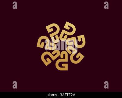 Buchstabe P Blume Logo Vorlage Vektor Stock Vektor