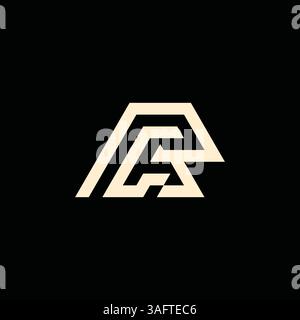Modernes RA- oder AR-Logo mit auffälligen, klaren Linien. Perfekt für Branding, Start-ups und Luxusunternehmen. Einzigartiges und professionelles RA-Monogramm. Stock Vektor