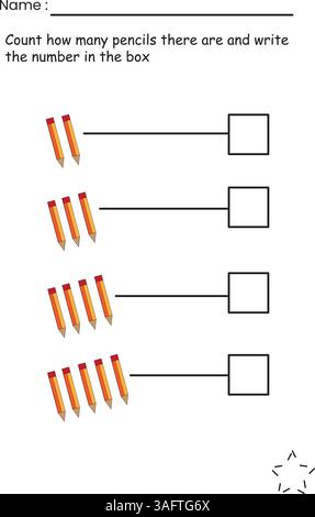 Arbeitsblatt „Activity BusyBook“ für Kinder Stock Vektor