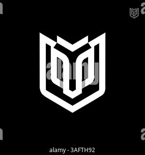 Minimalistisches Katzenlogo mit Y-förmiger Nase. Modernes und einzigartiges Design, geeignet für Haustiergeschäfte, Tierheime oder kreative Marken Stock Vektor