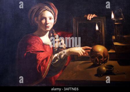 Candlelight Master von Vanitas hängt im Palazzo Barberini in Rom Italien Stockfoto