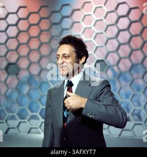 Dalli Dalli, Ratesendung mit Moderator Hans Rosenthal in der Sendung vom 24. Januar 1976. Stockfoto