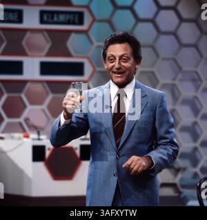 Dalli Dalli, Ratesendung mit Moderator Hans Rosenthal, Deutschland frühe 1980er Jahre. Stockfoto