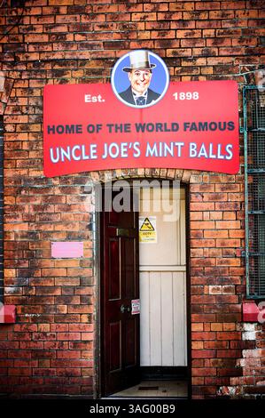 Onkel Joes Münzkugelfabrik, Wigan, Großbritannien Stockfoto
