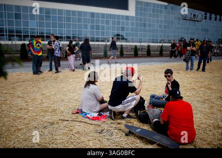 19. August 2012 - Seattle, Washington, USA - die Menschen nehmen an Hempfest in Seattle Teil. Die jährliche Veranstaltung ist das größte Marihuana-Festival des Landes. (Bild: © Nick Adams/ZUMAPRESS.com) Stockfoto