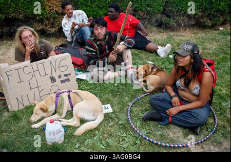 19. August 2012 - Seattle, Washington, USA - die Menschen nehmen an Hempfest in Seattle Teil. Die jährliche Veranstaltung ist das größte Marihuana-Festival des Landes. (Bild: © Nick Adams/ZUMAPRESS.com) Stockfoto