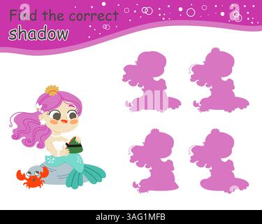 Finde das passende Spiel für Kinder Stock Vektor