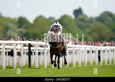 Aktenfoto vom 13-05-2022 von Al Qareem, der seine Rivalen in den Barry Hills Forther Flight Stakes in Nottingham mit Gewicht und Schlägen versorgen kann. Ausgabedatum: Dienstag, 8. April 2025. Stockfoto