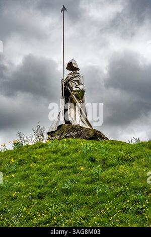 Denkmal für Llywelyn ap Gruffyd Fychan in Llandovery, Wales Stockfoto