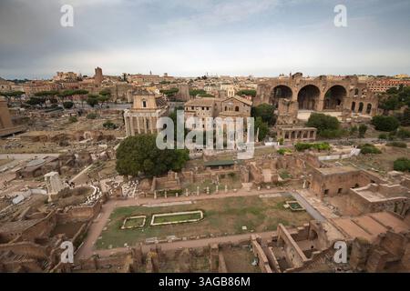 Rom, Latium, Italien, ITA - Forum Romanum 15.09.2021, Rom, Latium, Italien, ITA - Forum Romanum. Das Forum Romanum war das politische, soziale und religioese Zentrum des antiken ROMs. Rom Latium Italien *** Rom, Latium, Italien, ITA Forum Romanum 15 09 2021, Rom, Latium, Italien, ITA Forum Romanum das Forum Romanum war das politische, soziale und religiöse Zentrum des antiken Rom Latium Italien Stockfoto