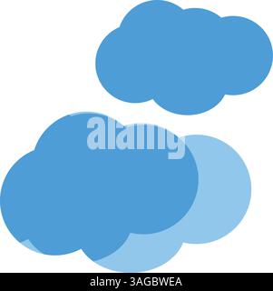 Vektorbild des Symbols „Wolken“. Geeignet für mobile Apps, Web-Apps und Printmedien. Stock Vektor