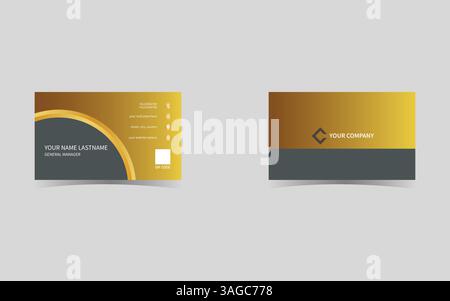 Saubere, stilvolle, moderne und professionelle Visitenkartenschablone Stock Vektor