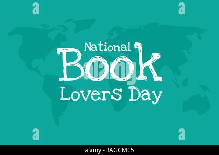 Welt-Buch-Liebhaber Tag flache Vektor-Illustration. Stock Vektor