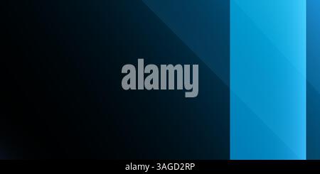 Abstrakter Hintergrund mit einem glatten blauen Farbverlauf mit überlappenden transparenten geometrischen Formen. Ideal für Geschäftspräsentationen, Website-Design, Stock Vektor