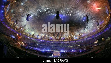 12. August 2012 - London, GBR - Abschlusszeremonie der Olympischen Sommerspiele im Olympiastadion in London, England, Sonntag, 12. August 2012. (Bild: © Brian Peterson/Minneapolis Star Tribune/MCT/ZUMAPRESS.com) Stockfoto