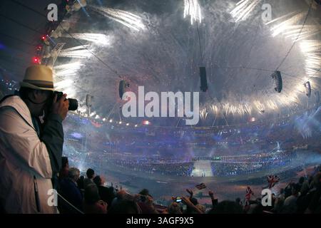 12. August 2012 - London, GBR - Abschlusszeremonie der Olympischen Sommerspiele im Olympiastadion in London, England, Sonntag, 12. August 2012. (Bild: © Brian Peterson/Minneapolis Star Tribune/MCT/ZUMAPRESS.com) Stockfoto