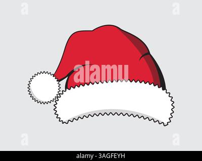 Hand gezeichnete weihnachtshut Vektorkunst Stock Vektor