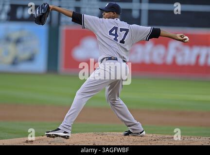 19. Juli 2012: Ivan Nova von den New York Yankees spielt am Freitag, den 20. Juli 2012 in Oakland, Kalifornien, gegen die Oakland Athletics. (Kreditbild: © Jose Carlos Fajardo/Contra Costa Times/MCT/ZUMAPRESS.com) Stockfoto