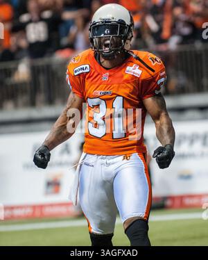 20. Juli 2012 – Vancouver, BC, Kanada – 21. Juli 2012 – Vancouver, British Columbia, Kanada – BC Lions Head Coach Mike Benevides vor dem Spiel. Die Edmonton Eskimos besiegten die BC Lions mit 27:14 in der Canadian Football League (CFL). (Bild: © William Stewart/ZUMAPRESS.com) Stockfoto