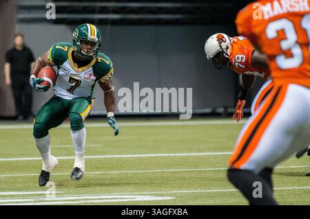 20. Juli 2012 – Vancouver, BC, Kanada – 21. Juli 2012 – Vancouver, British Columbia, Kanada – BC Lions Head Coach Mike Benevides vor dem Spiel. Die Edmonton Eskimos besiegten die BC Lions mit 27:14 in der Canadian Football League (CFL). (Bild: © William Stewart/ZUMAPRESS.com) Stockfoto