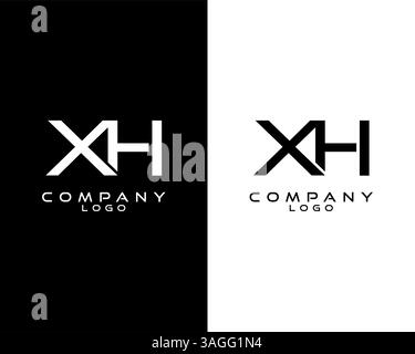 Letter XH, HX Monogramm Logotypvektor für Unternehmen. Unternehmensidentität Stock Vektor