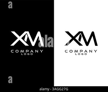 Letter XM, MX Monogramm Logotypvektor für Unternehmen. Unternehmensidentität Stock Vektor