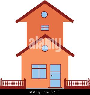 Haus mit Garagensymbol Vektorbild. Geeignet für mobile Apps, Web-Apps und Printmedien. Stock Vektor