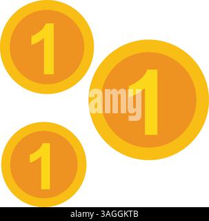 Ein Cent Coins Symbol Vektorbild. Geeignet für mobile Apps, Web-Apps und Printmedien. Stock Vektor
