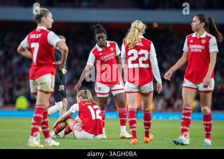 London, Großbritannien. Mai 2023. Michelle Agyemang im Halbfinale der UEFA Women’s Champions League zwischen Arsenal und VfL Wolfsburg. Stockfoto