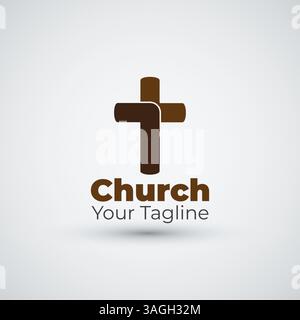 Modern Church Logo Design Icon Vorlage Stock Vektor