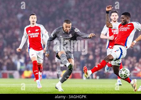 London, Großbritannien. April 2025. Mbappe of Madrid während des UEFA Champions League-Spiels zwischen Arsenal und Real Madrid im Emirates-Stadion in London, England 900/Cordon PRESS Credit: CORDON PRESS/Alamy Live News Stockfoto