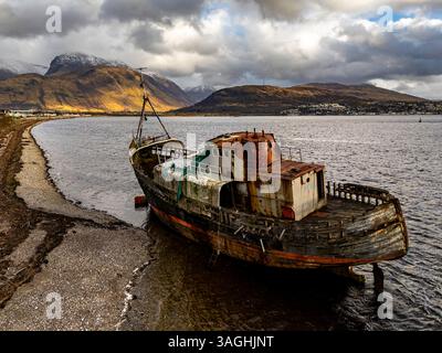 Altes Wrack von Corpach in der Nähe von Fort William, Schottland, Großbritannien Stockfoto