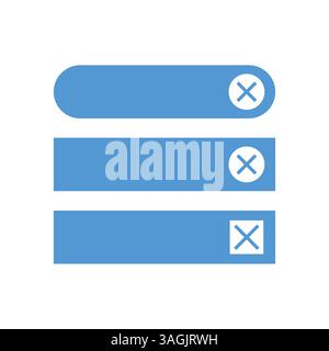 Symbol festlegen Schaltfläche Übergeben kreuz Stock Vektor
