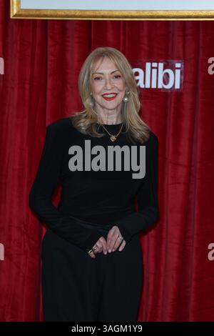 London, Großbritannien. April 2025. Sharon Maughan besuchte die TV-Serie Premiere von „I, Jack Wright“ im May Fair Hotel in London. (Foto: Brett Cove/SOPA Images/SIPA USA) Credit: SIPA USA/Alamy Live News Stockfoto