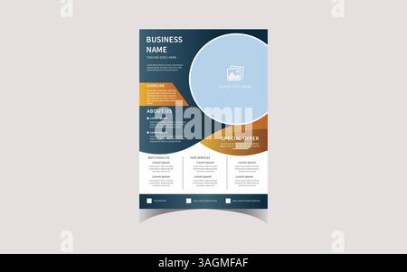 Business Flyer Vorlage Vektorgrafik Stock Vektor