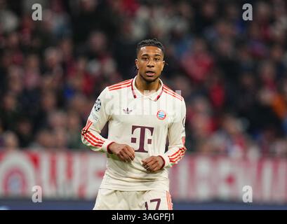 Allianz Areana, München, Deutschland. April 2025. FC Bayern München gegen Inter Mailand bei Allianz Areana, München. Ulrik Pedersen/CSM (Bild: © Ulrik Pedersen/Cal Sport Media). Quelle: csm/Alamy Live News Stockfoto